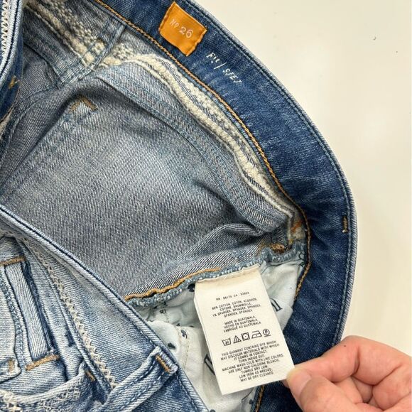 Anthropology Pilcro and the Letterpress Stet Embroidered Jean Shorts Size 26 - Picture 5 of 12